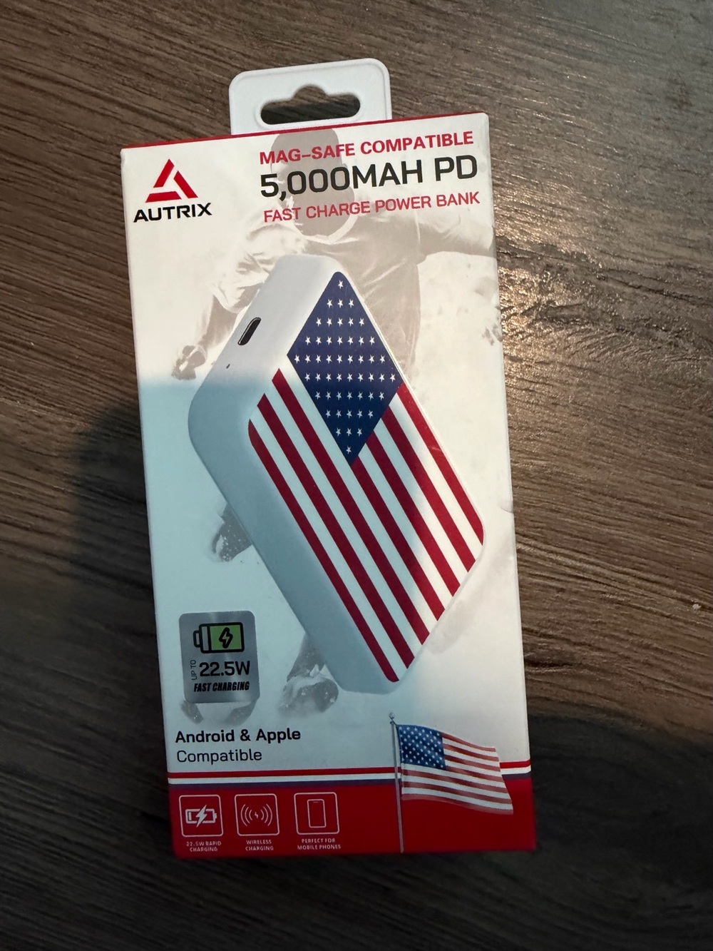Autrix Mag-Safe Compatible 5000 MAH PD Fast Charge Power Bank USA